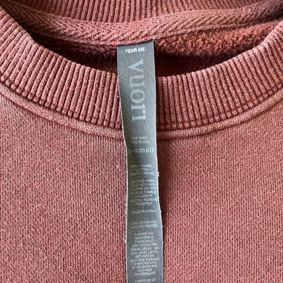 Vuori Restore Cropped Crewneck Sweatshirt in Burgundy XS - Picture 3 of 10
